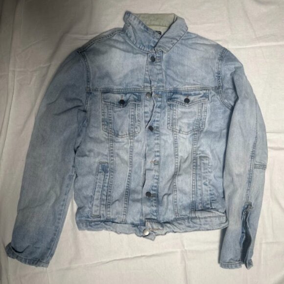 Forever21 Jean Denim Jacket Men Medium - Picture 2 of 7